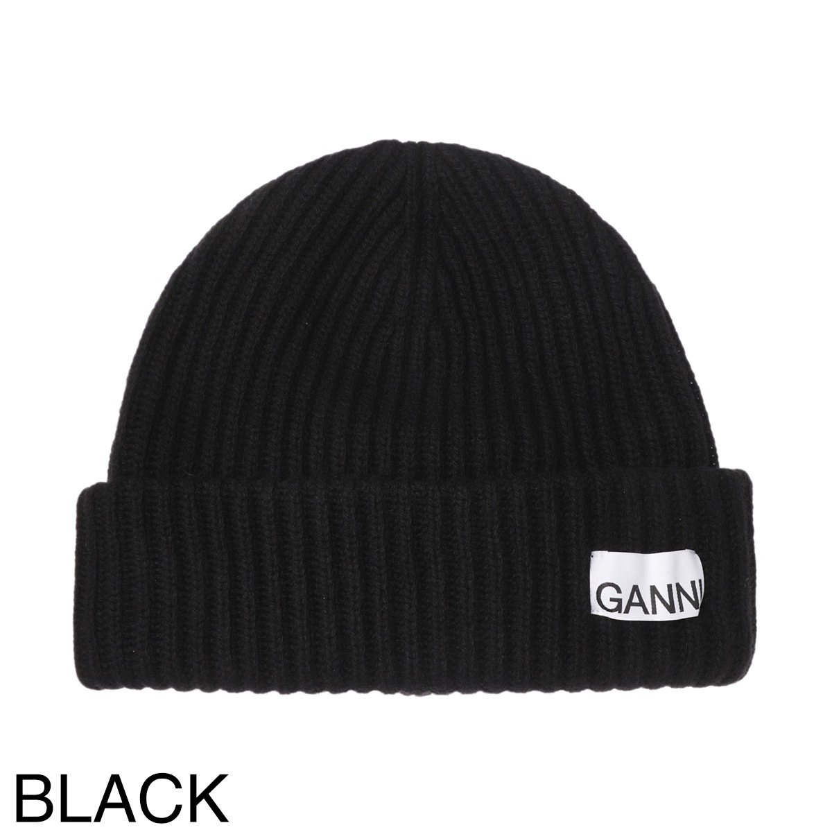 GANNI ガニー ニットキャップ/ビーニー/STRUCTURED RIB BEANIE レディース