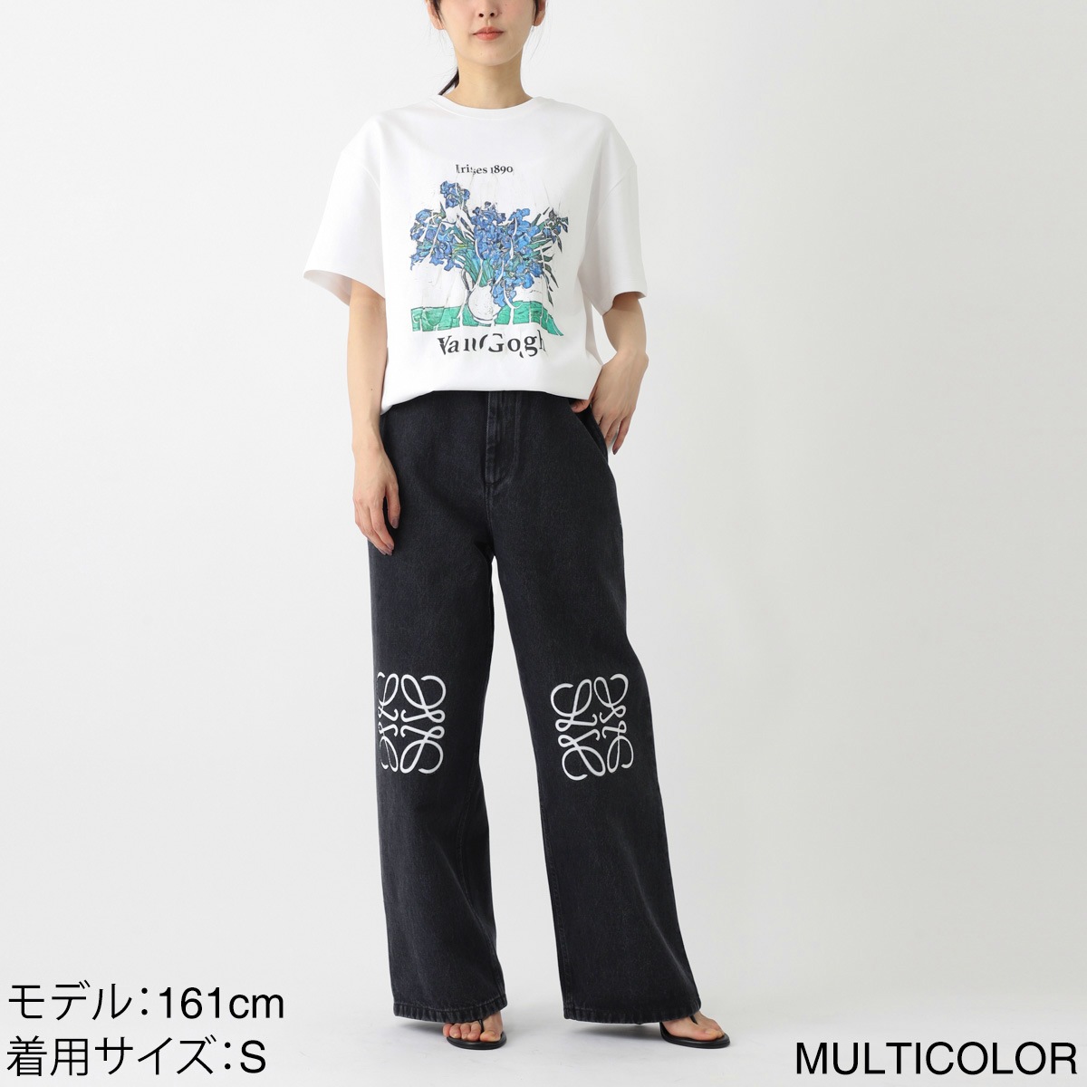 LOEWE (ロエベ) 胸ロゴ刺繍 クルーネック 半袖 Tシャツ