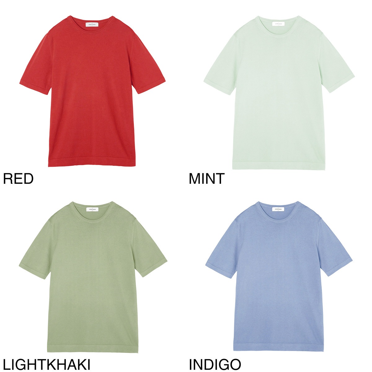 GRAN SASSO グランサッソ Tシャツ 半袖ニット 58138 18120 579 Gran Sasso グランサッソ クルーネック半袖ニット/PARICOLLO M/M