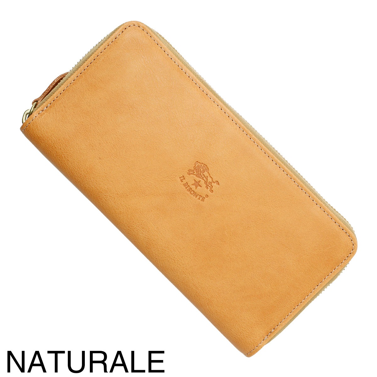 IL BISONTE イルビゾンテ ラウンドファスナー長財布 小銭入れ付き