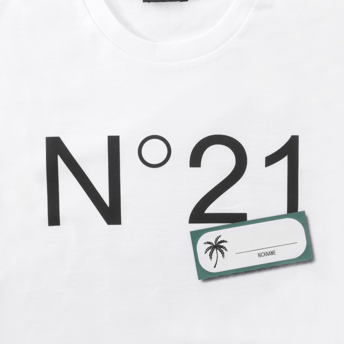 『ネコポス対応(1点まで)』N°21 ヌメロヴェントゥーノ クルーネックTシャツ/KIDS キッズ/ロゴTシャツ レディース