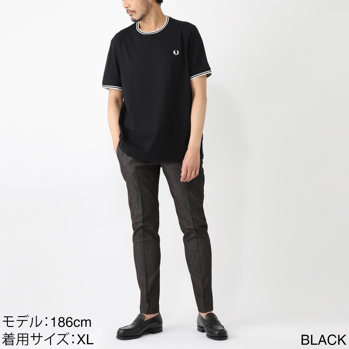 FRED PERRY フレッドペリー クルーネック半袖Tシャツ/M1588 メンズ