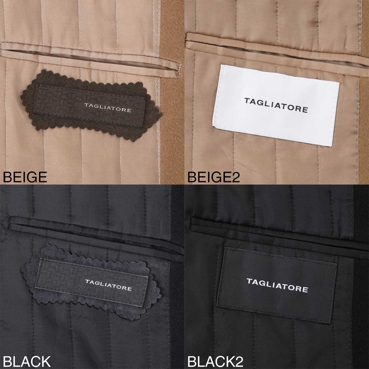 <美品>TAGLIATORE モノトーン ツイード ダブル ポロコート48 TAGLIATORE 先行販売 早得【袖修理無料】TAGLIATORE