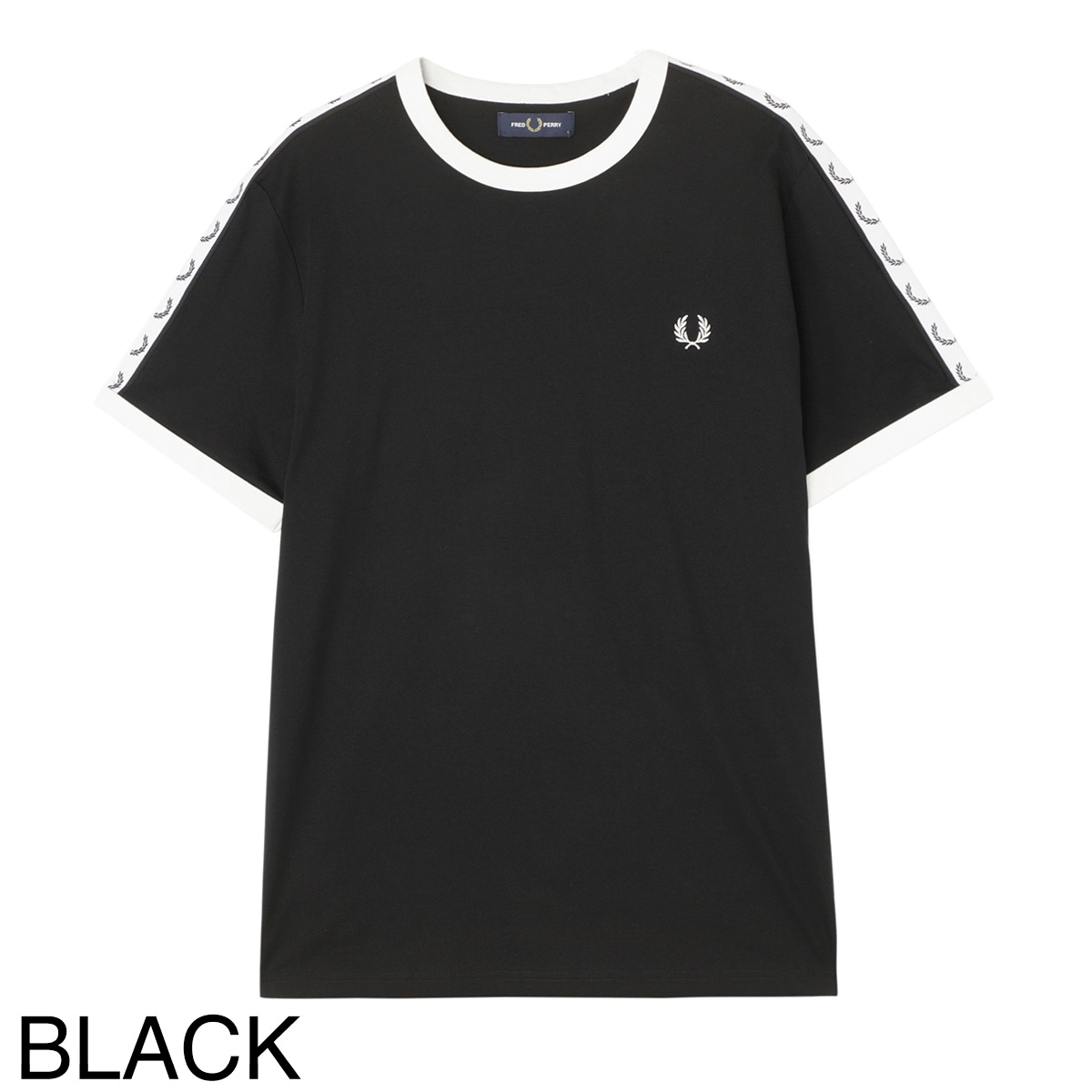 【アウトレット】【ラスト1点】FRED PERRY フレッドペリー クルーネック半袖Tシャツ/Taped Ringer T-Shirt メンズ