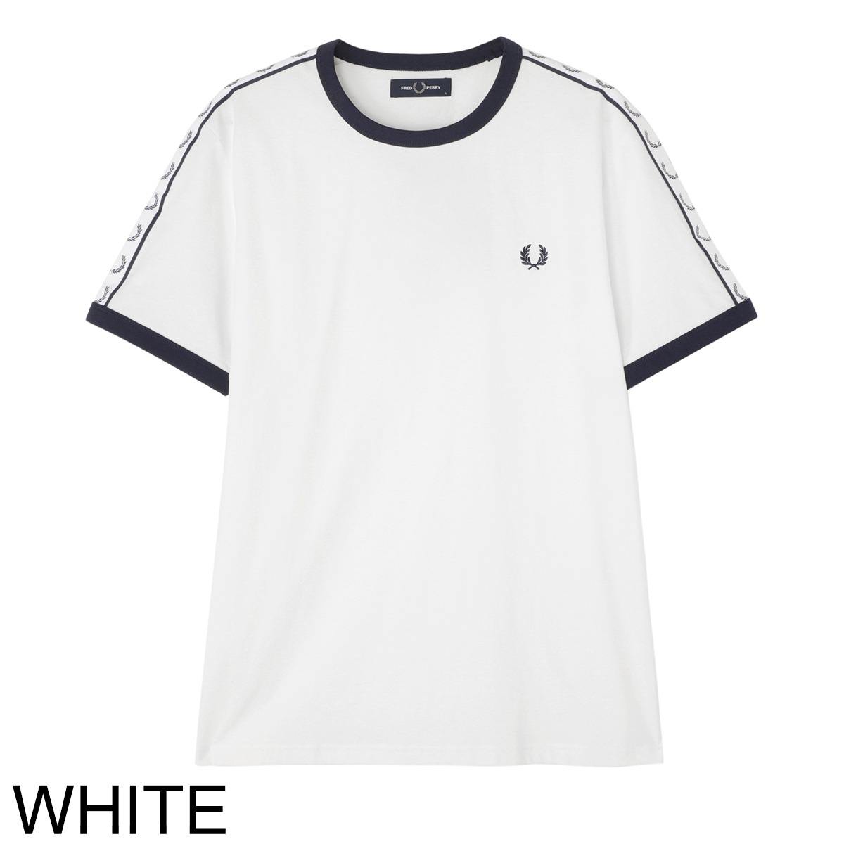 【アウトレット】【ラスト1点】FRED PERRY フレッドペリー クルーネック半袖Tシャツ/Taped Ringer T-Shirt メンズ