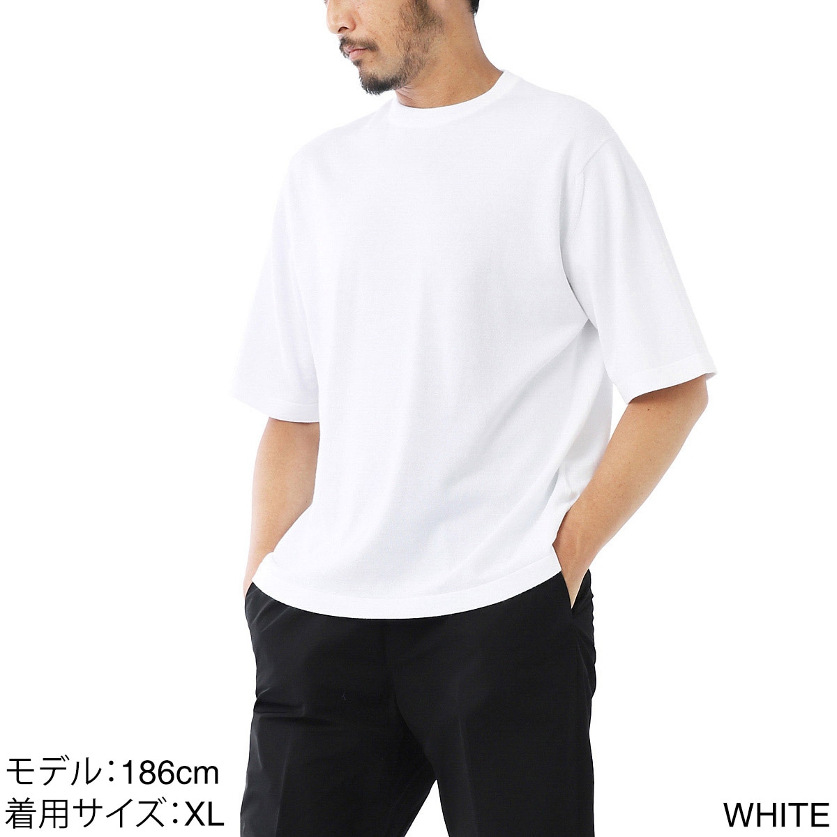 【タイムセール TOPS】JOHN SMEDLEY ジョンスメドレー クルーネック 半袖ニット/TINDALL シーアイランドコットン 24ゲージ メンズ