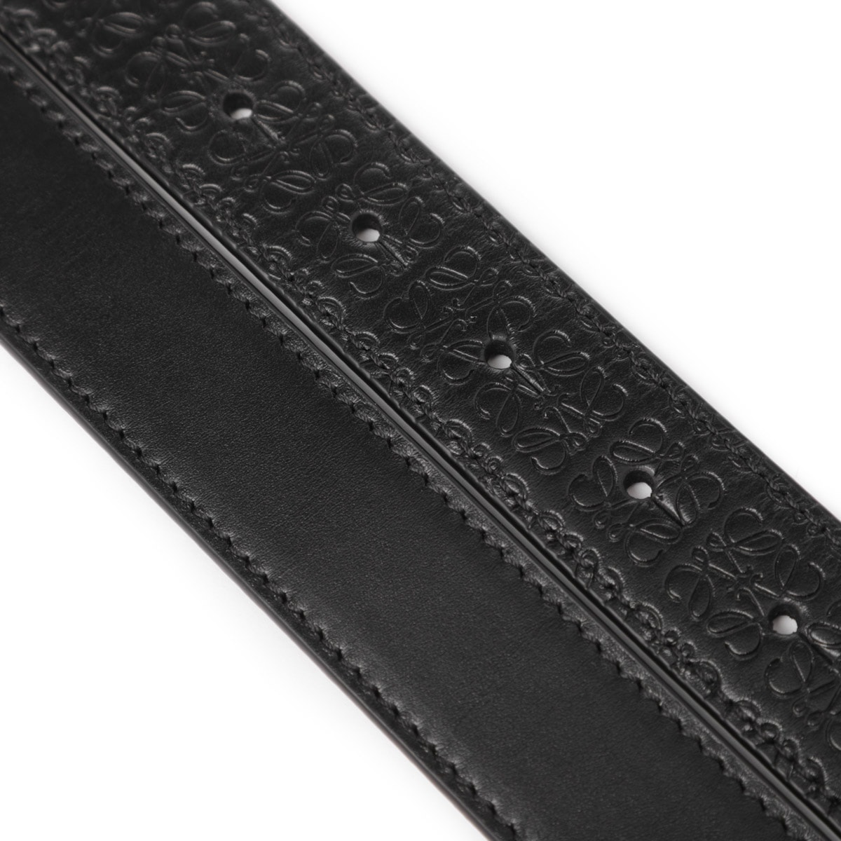 極美品 ロエベ リバーシブルベルト シルバー金具 200609 スペイン製 LOEWE ロエベ リバーシブルベルト/Reversible Repeat belt in