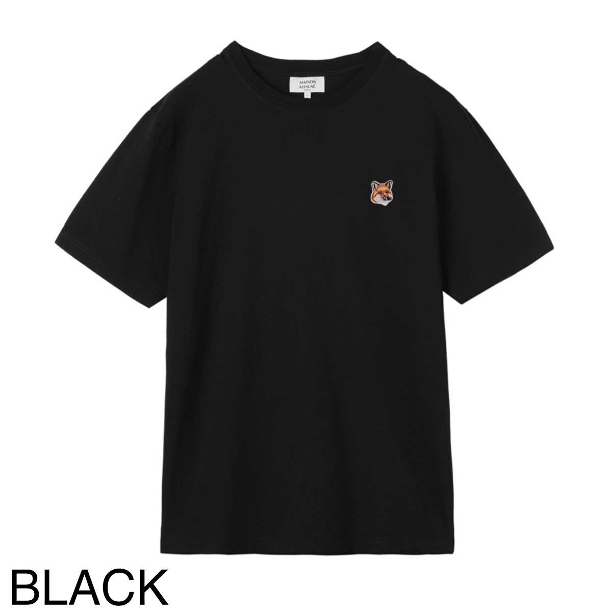 【新品】MAISON KITSUNE メゾンキツネ Tシャツ ブラック Mサイズ メゾン キツネ フォックスヘッド パッチ クラシック Tシャツ