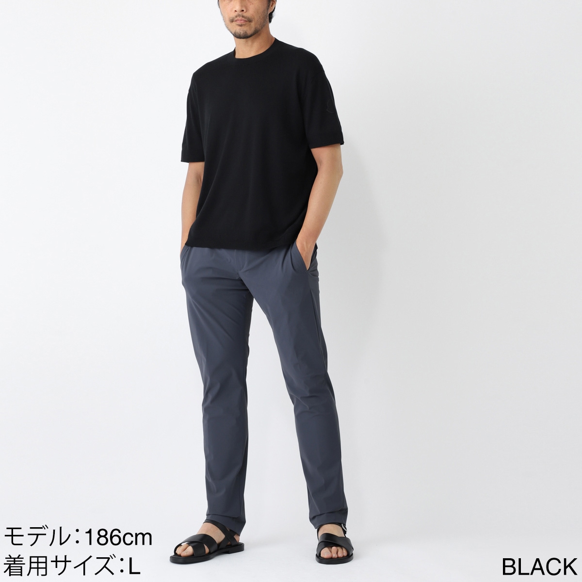 MONCLER モンクレール クルーネック半袖ニット メンズ | メンズ