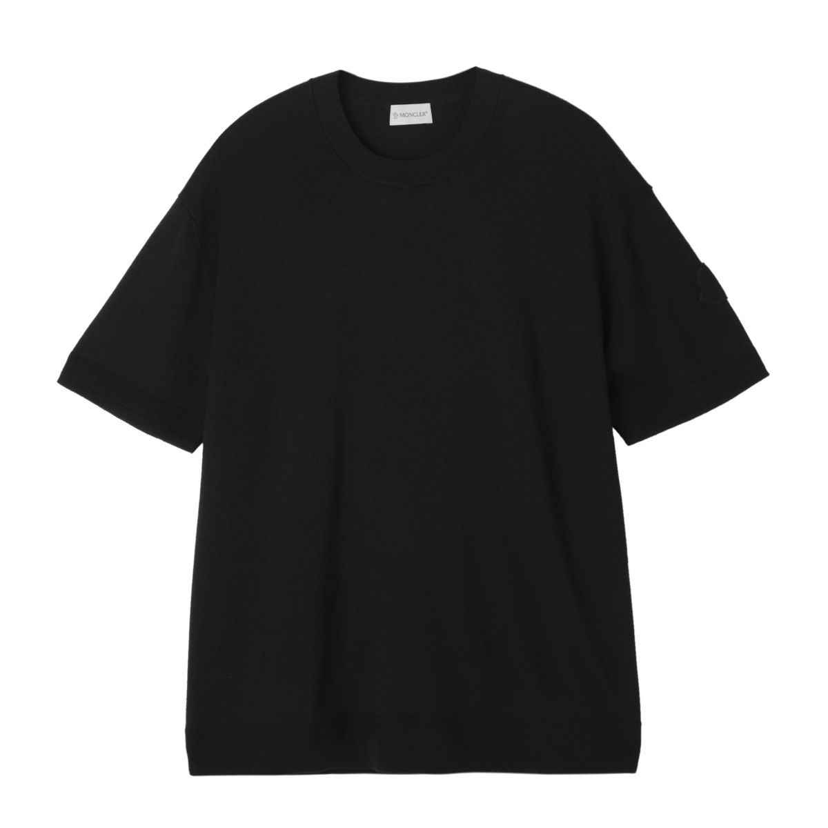 MONCLER モンクレール 半袖ニットセーター 黒 S MONCLER モンクレール