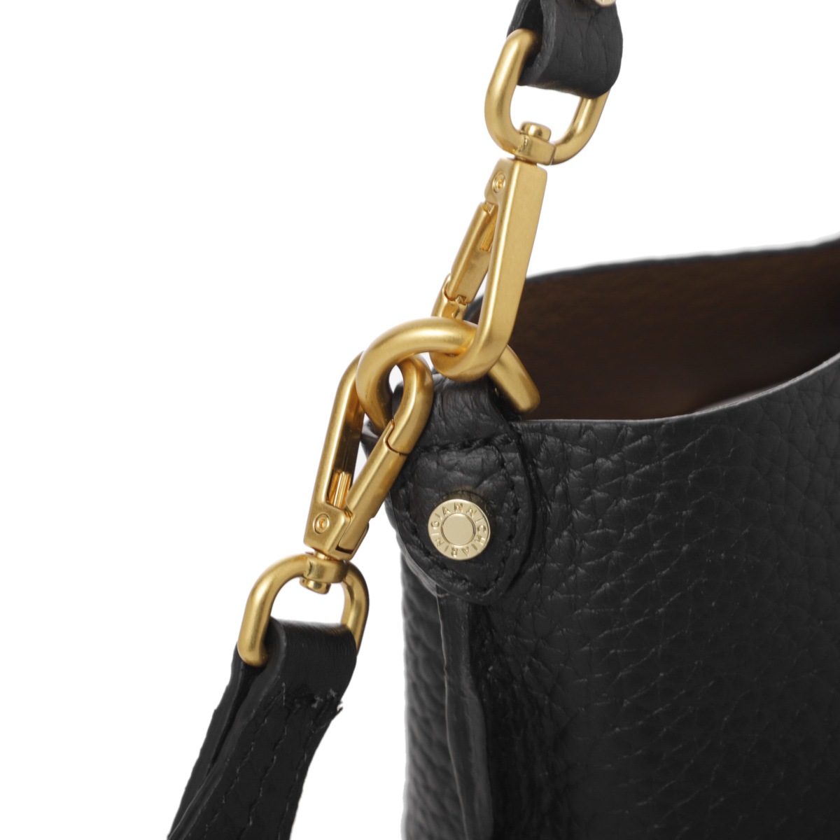 【GIANNI CHIARINI】黒レザー ハンド・ショルダーバッグ GIANNI CHIARINI ジャンニキアリーニ ショルダーバッグ DEVA