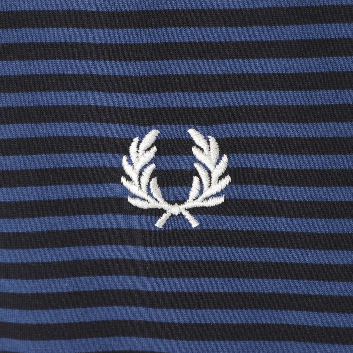 FRED PERRY フレッドペリー クルーネック半袖Tシャツ/Fine Stripe T-Shirt メンズ