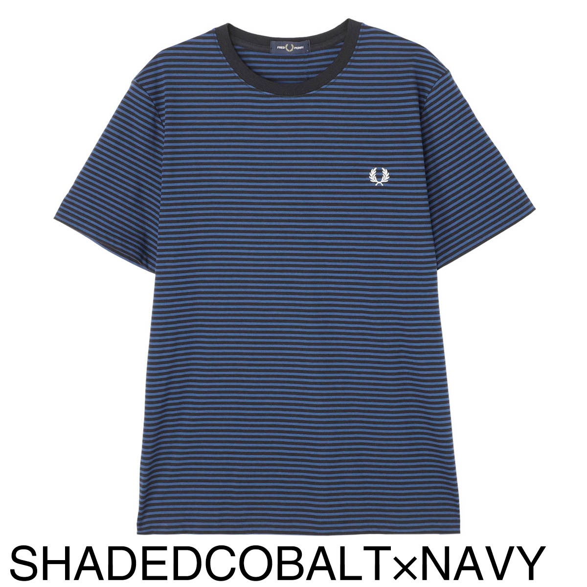 FRED PERRY フレッドペリー クルーネック半袖Tシャツ/Fine Stripe T-Shirt メンズ