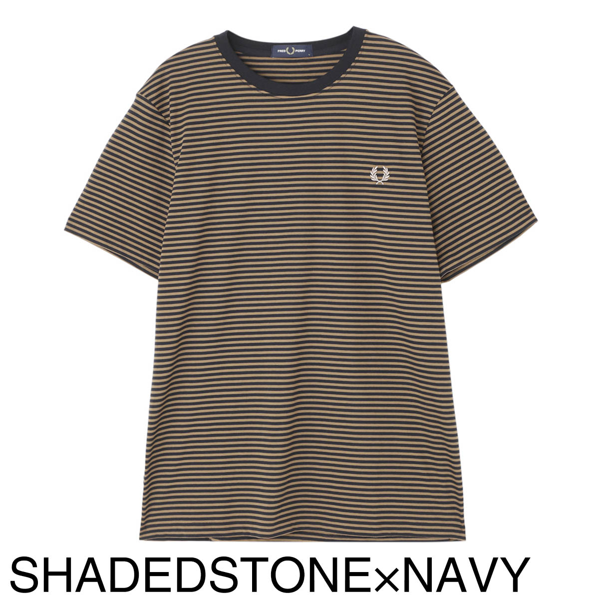 FRED PERRY フレッドペリー クルーネック半袖Tシャツ/Fine Stripe T-Shirt メンズ