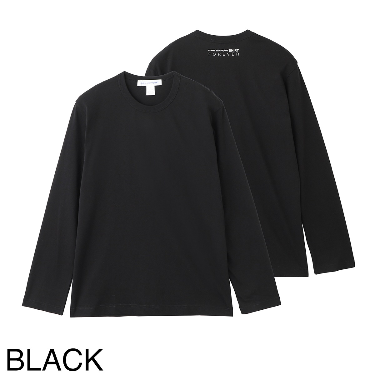 【ネコポス対応(1点まで)】COMME des GARCONS コム デ ギャルソン クルーネック 長袖Tシャツ/COTTON JERSEY PLAIN WITH FOREVER PRINTED メンズ