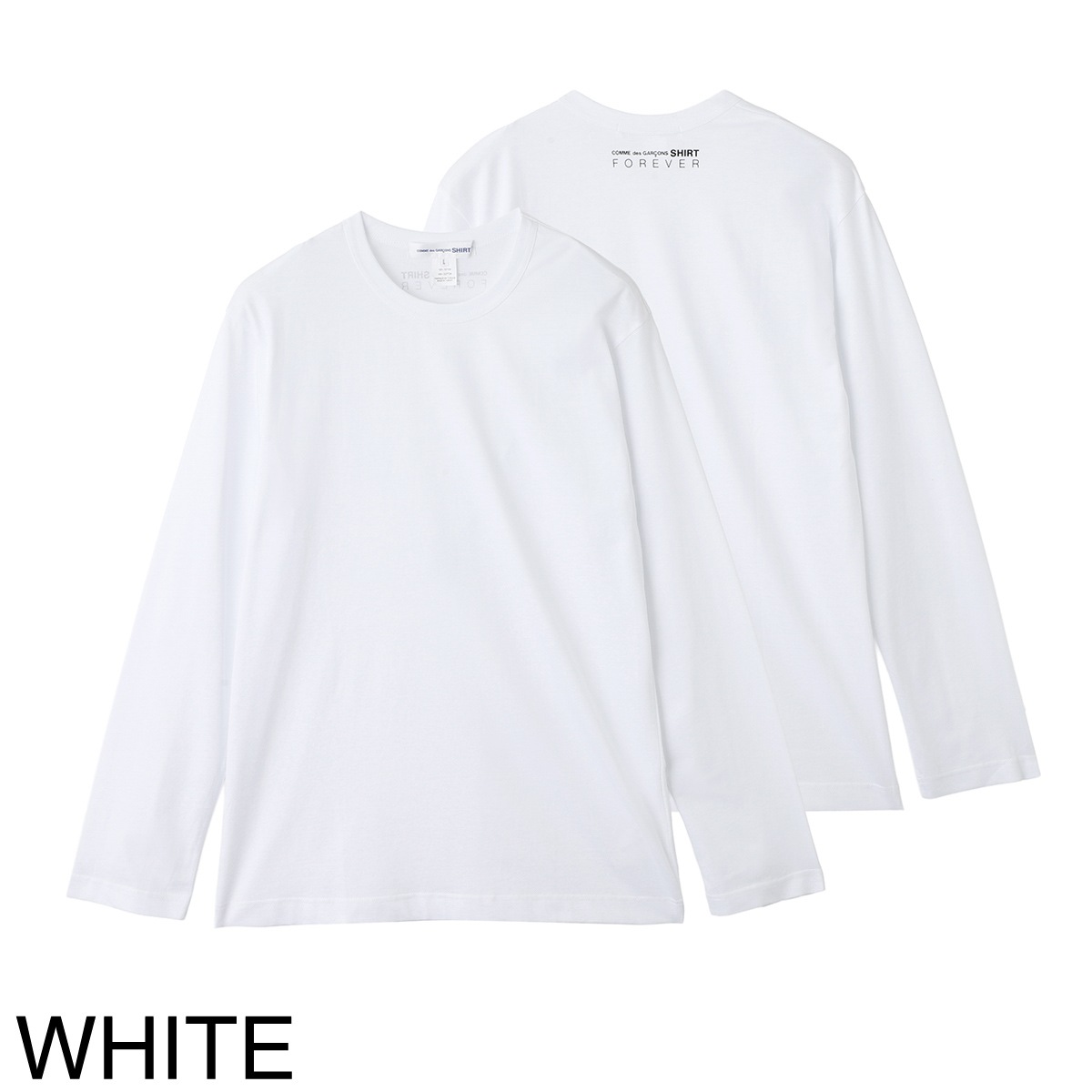 【ネコポス対応(1点まで)】COMME des GARCONS コム デ ギャルソン クルーネック 長袖Tシャツ/COTTON JERSEY PLAIN WITH FOREVER PRINTED メンズ