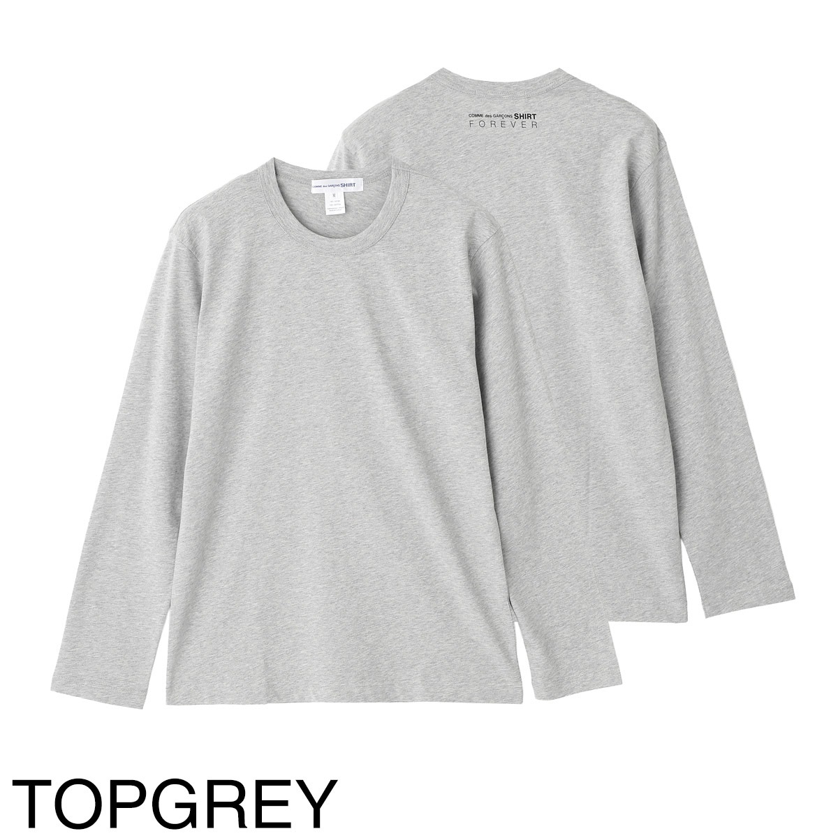 【ネコポス対応(1点まで)】COMME des GARCONS コム デ ギャルソン クルーネック 長袖Tシャツ/COTTON JERSEY PLAIN WITH FOREVER PRINTED メンズ