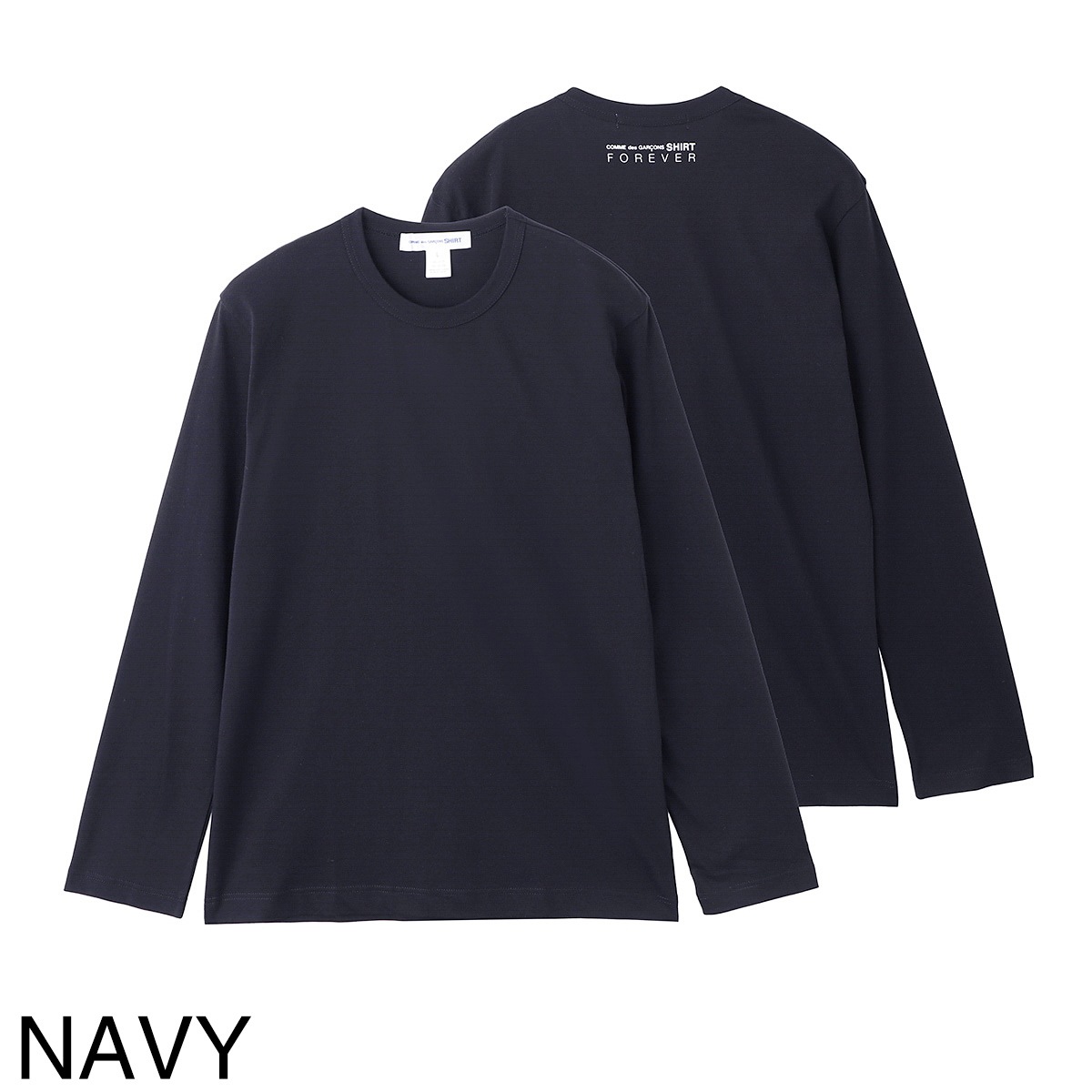 【ネコポス対応(1点まで)】COMME des GARCONS コム デ ギャルソン クルーネック 長袖Tシャツ/COTTON JERSEY PLAIN WITH FOREVER PRINTED メンズ