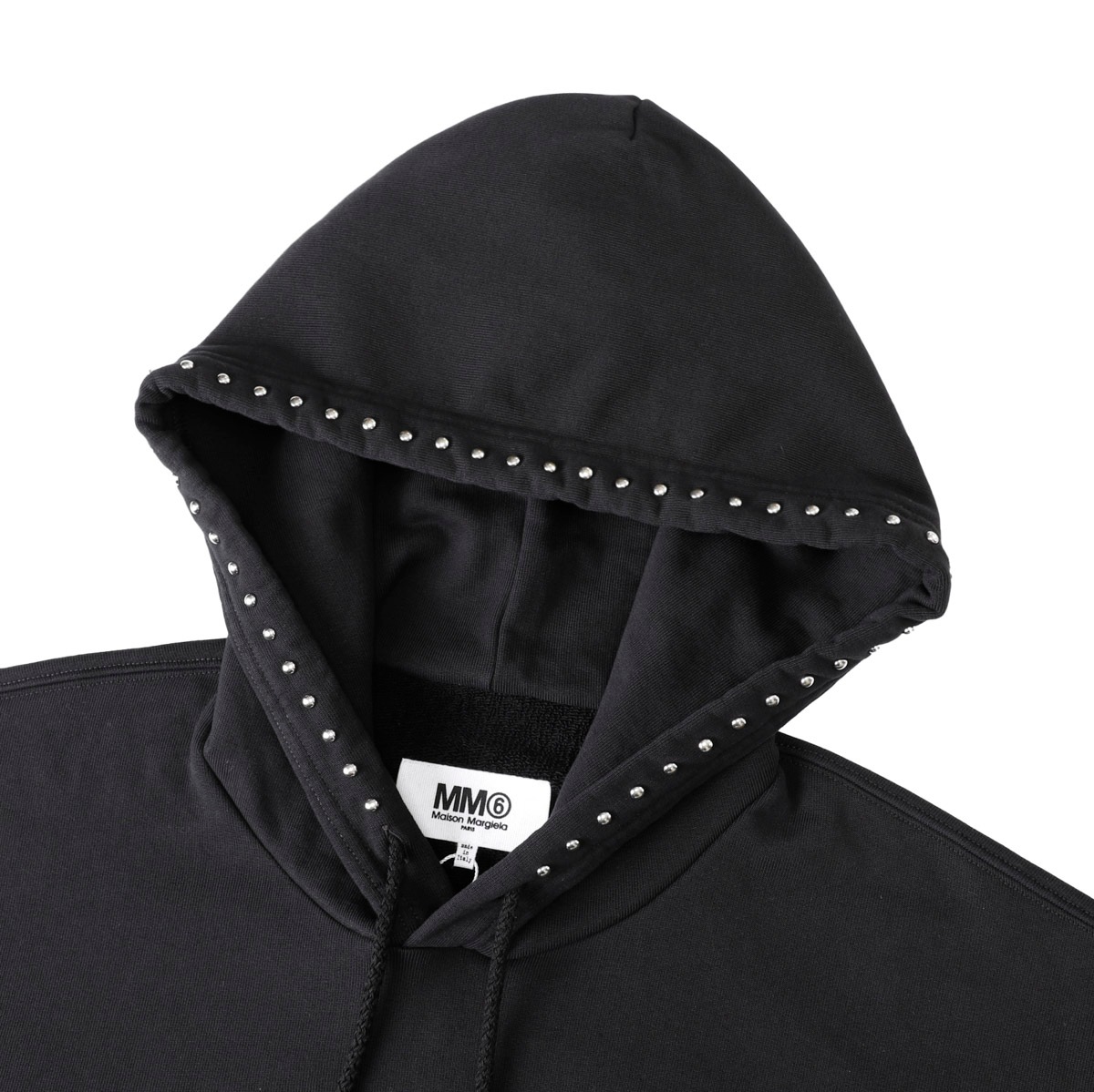 【Mm6 Maison Margiela】コットン フーディ(ブラック) MM6 Maison Margiela エムエム 6 メゾンマルジェラ パーカ