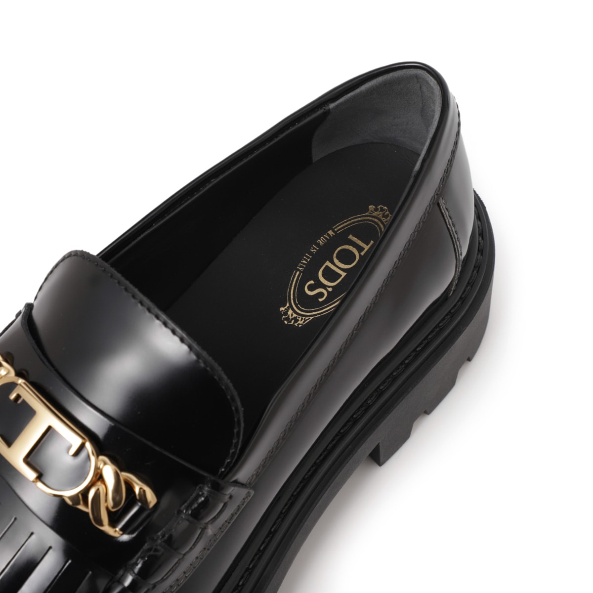 【未使用級】TOD'S クロコ型押し レザーローファー　ネイビー　37 未使用級】TOD'S クロコ型押し レザーローファー ネイビー 37