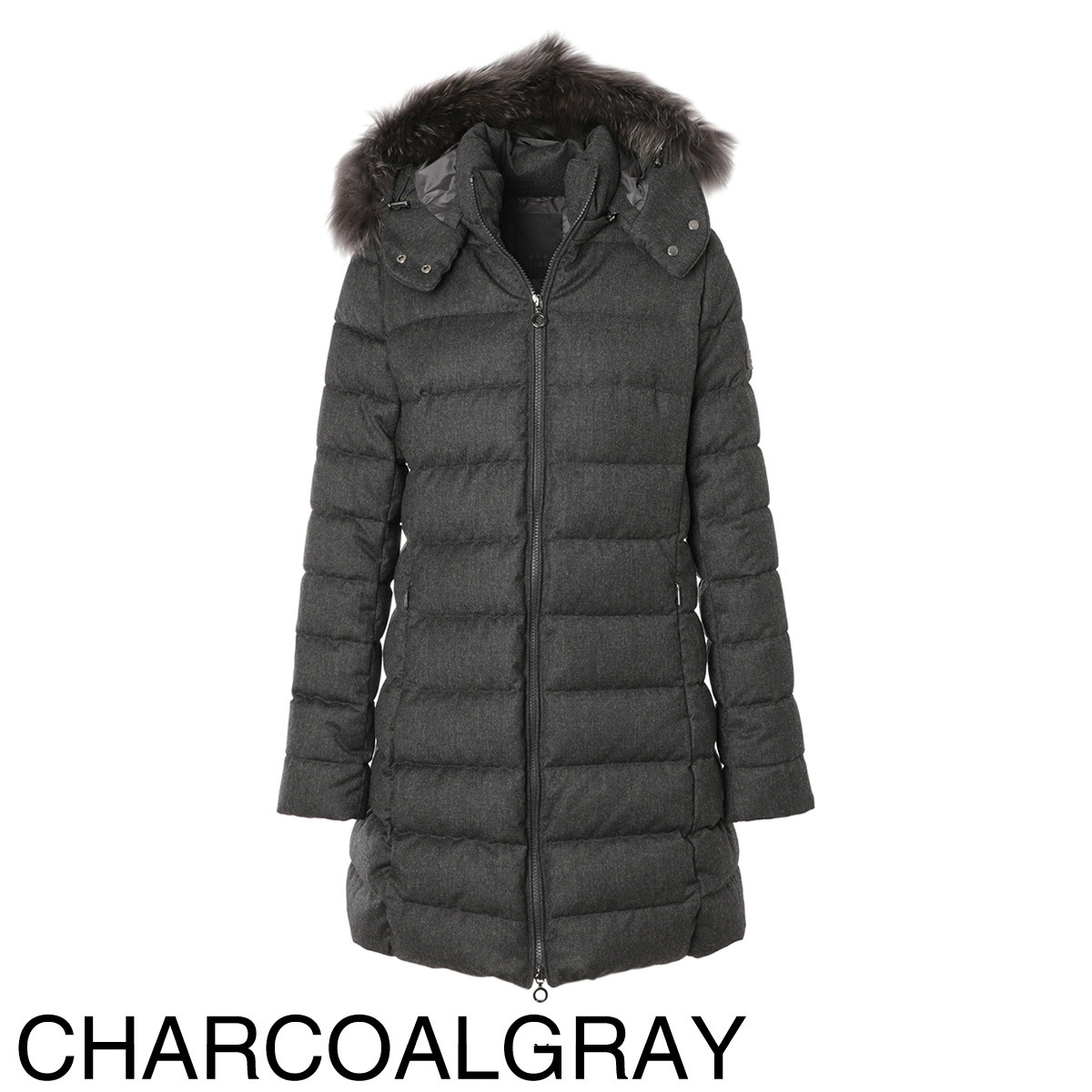 【極美品】タトラス　大人気モデル　ラビアナ　グレー　ファー付き　サイズ02 TATRAS タトラス ダウンコート/LAVIANA ラビアナ【大きいサイズあり