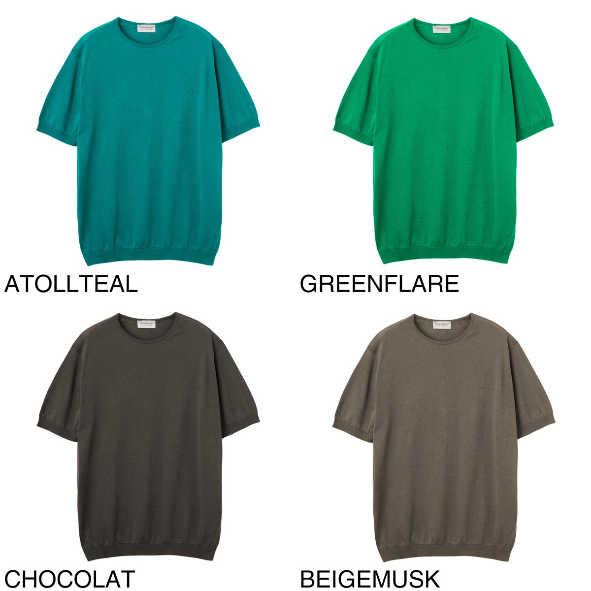 ジョンスメドレー クルーネック半袖ニット BELDEN CLOUD sizeS