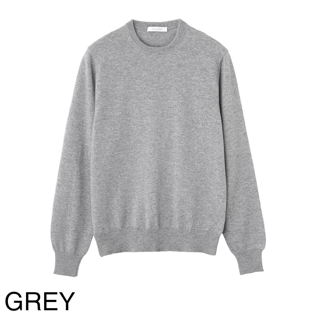 クルチアーニ／コットンリネン／クルーネックニット／ブルー／48