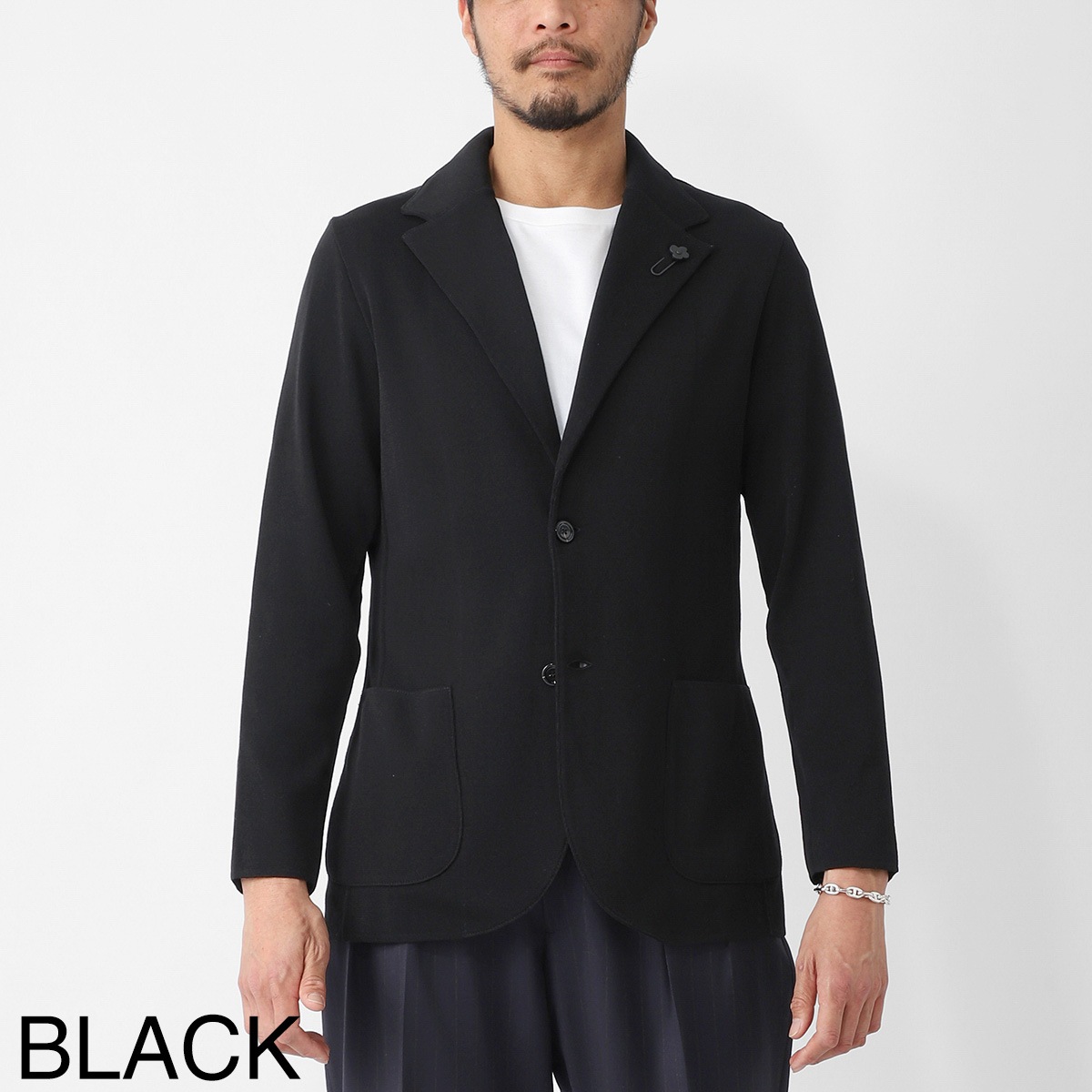 LARDINI ラルディーニ 2つボタン ニットジャケット メンズ | メンズ
