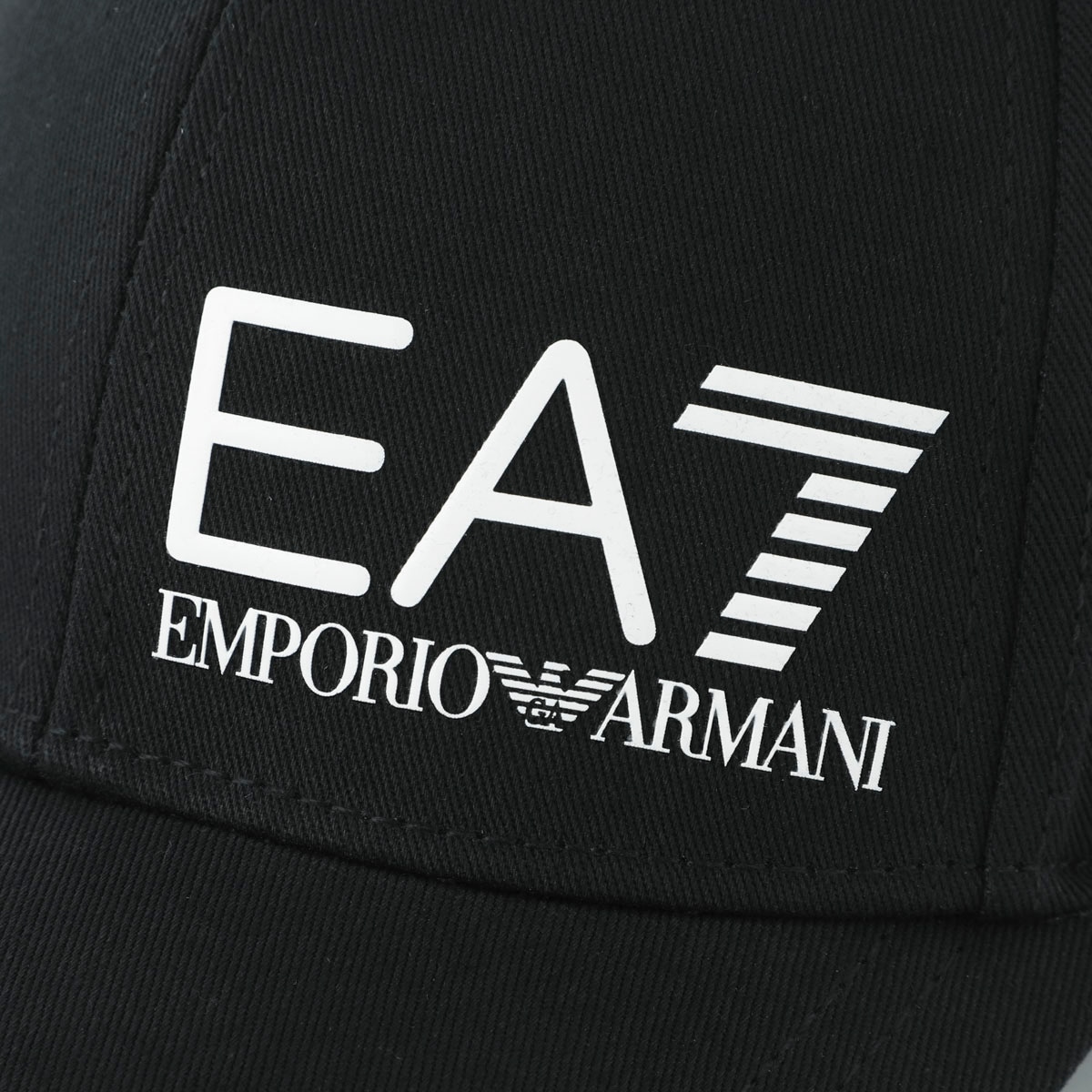 EA7 Emporio Armani ブラックベースボールキャップ イーエーセブン EA7 エンポリオ アルマーニ EMPORIO ARMANI 帽子
