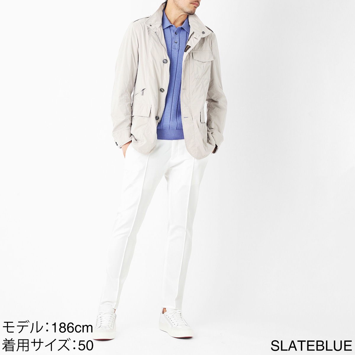 GALLIA ガッリア ニットポロシャツ/GALLIA KNIT PROJECT【大きい