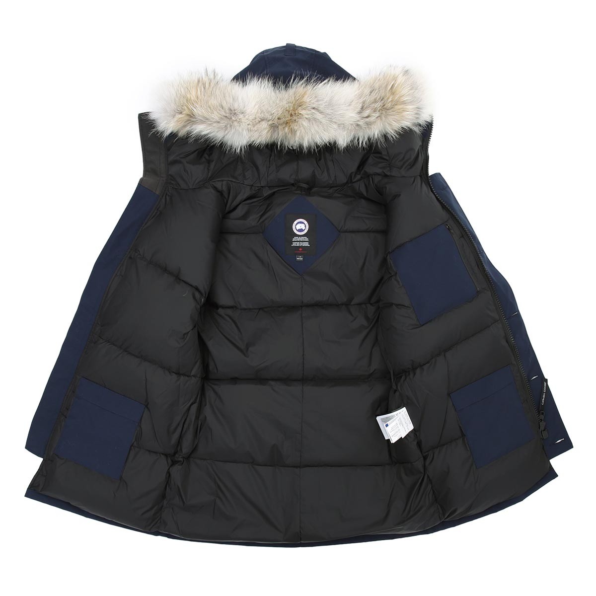 カナダグース   ダウンジャケット 紺 ネイビー ファー CANADA GOOSE カナダグース ファー付き フーデッド ダウン