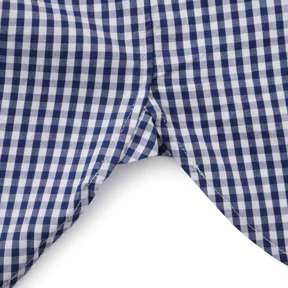 【アウトレット】GUY ROVER ギローバー ギンガムチェック ホリゾンタルカラーシャツ/総柄シャツ/WASH メンズ