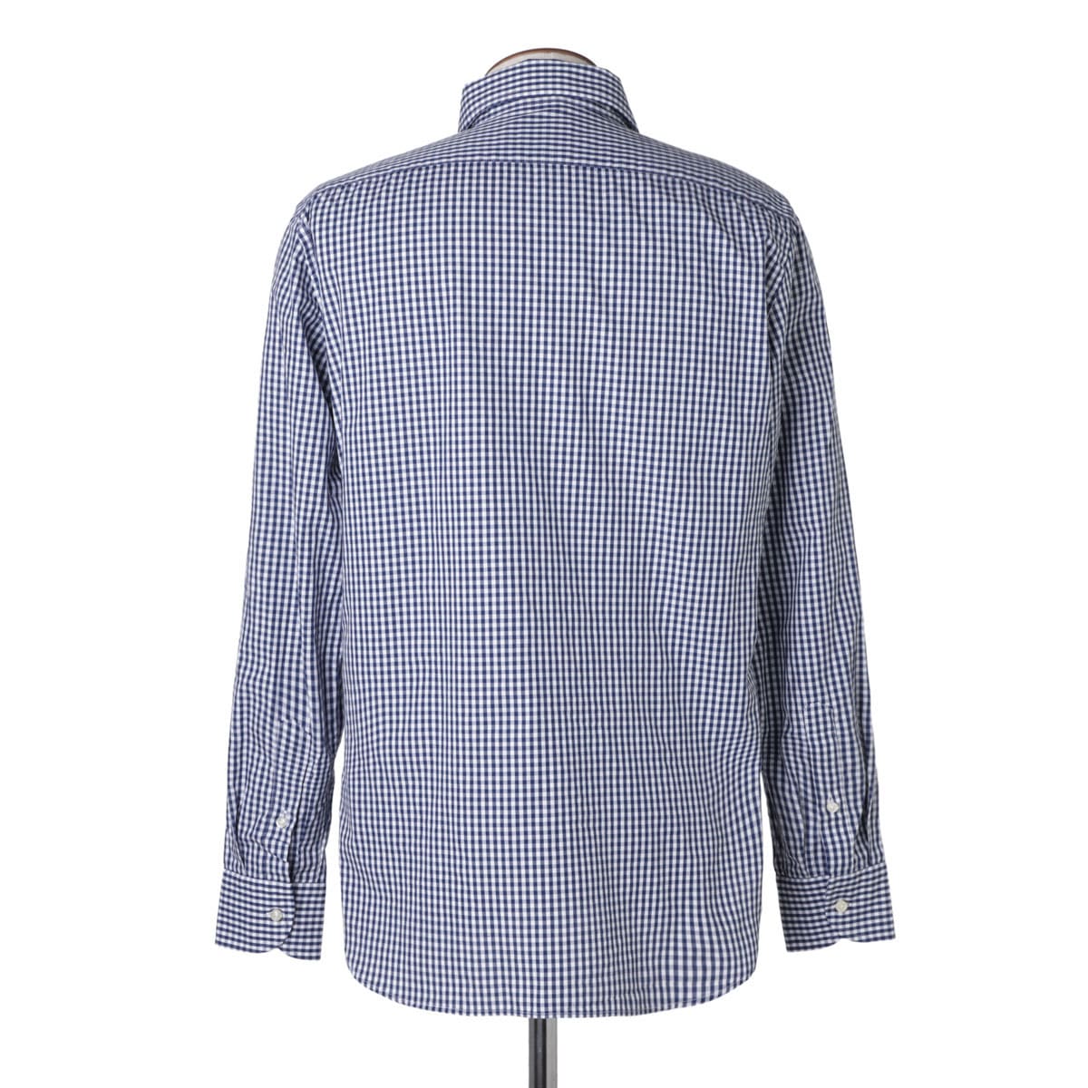 【アウトレット】GUY ROVER ギローバー ギンガムチェック ホリゾンタルカラーシャツ/総柄シャツ/WASH メンズ