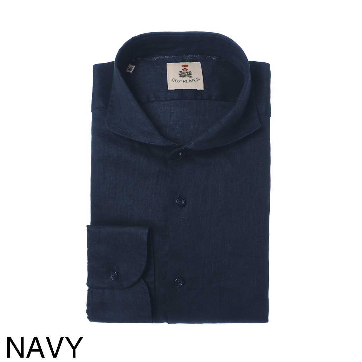 GUY ROVER ギローバー リネンシャツ/ホリゾンタルカラーシャツ/WASH メンズ