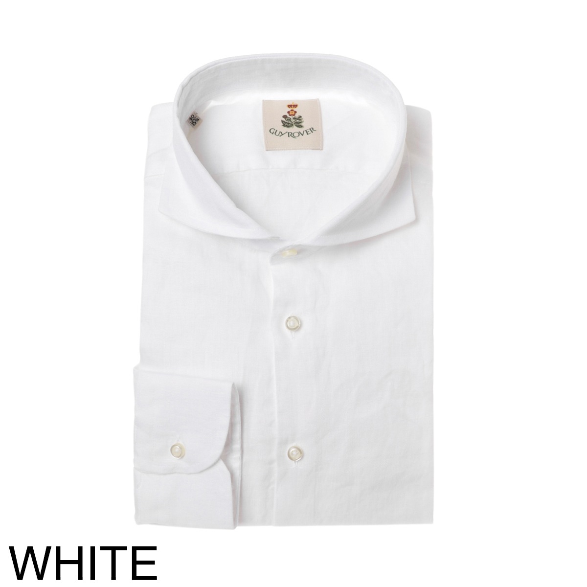 GUY ROVER ギローバー リネンシャツ/ホリゾンタルカラーシャツ/WASH メンズ