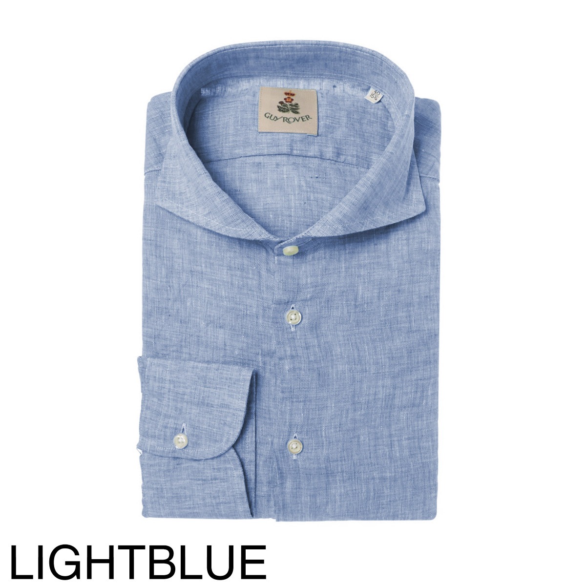 GUY ROVER ギローバー リネンシャツ/ホリゾンタルカラーシャツ/WASH