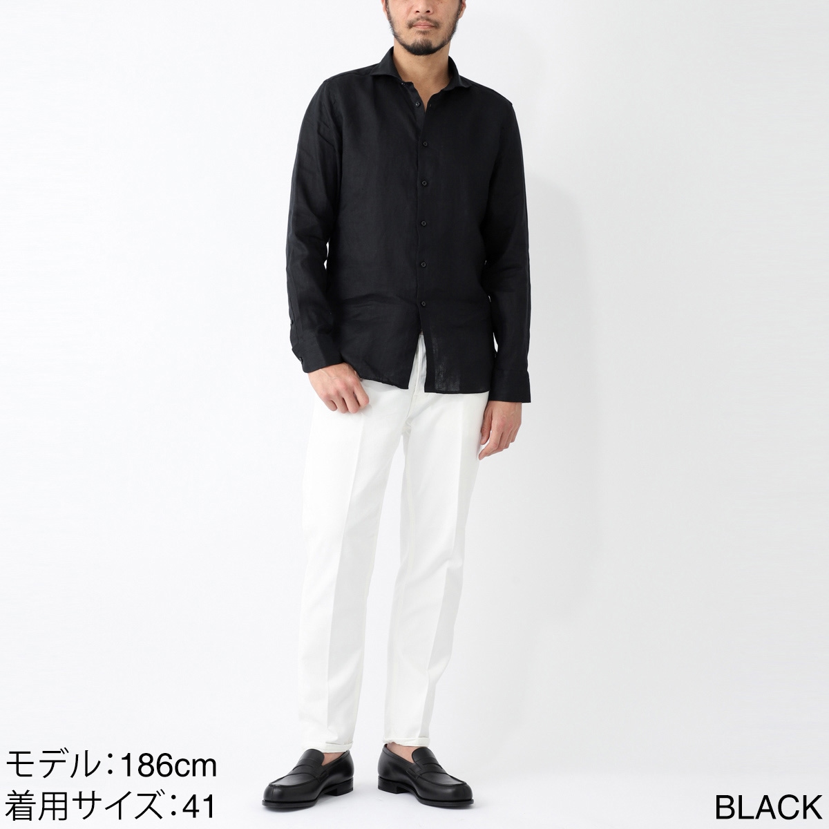 【良品】GUY ROVER ギローバー ワイドカラーシャツ ブラック 良品】GUY ROVER ギローバー ワイドカラーシャツ ブラック