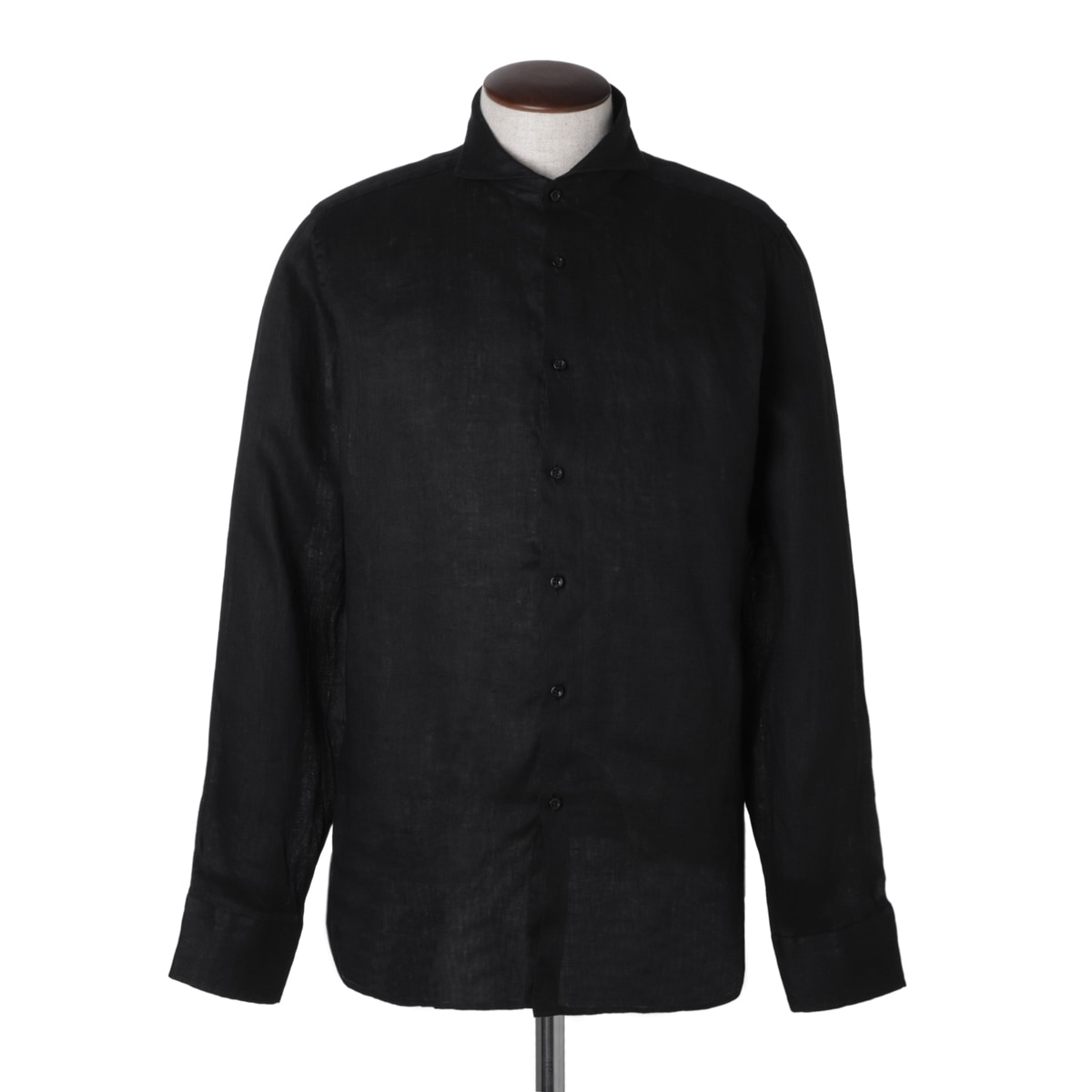 【良品】GUY ROVER ギローバー ワイドカラーシャツ ブラック 良品】GUY ROVER ギローバー ワイドカラーシャツ ブラック