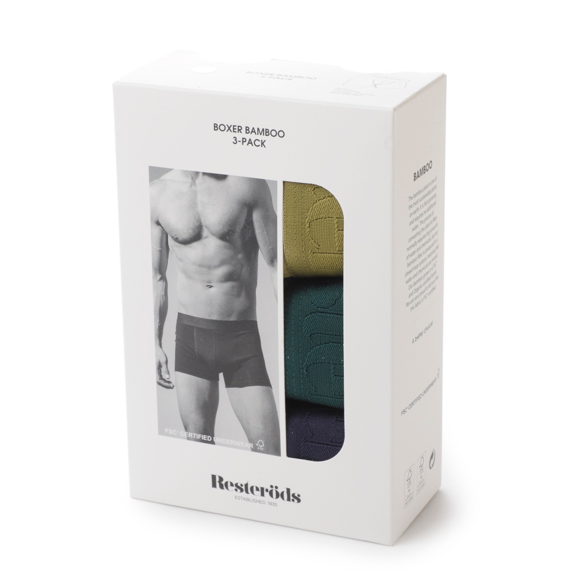 Resterods レステロッズ ボクサーパンツ 3枚セット/BOXER BAMBOO 3-PACK REGULAR LEG 【返品交換不可】 メンズ