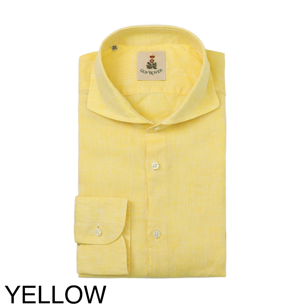 【アウトレット】GUY ROVER ギローバー ホリゾンタルカラー リネンシャツ メンズ