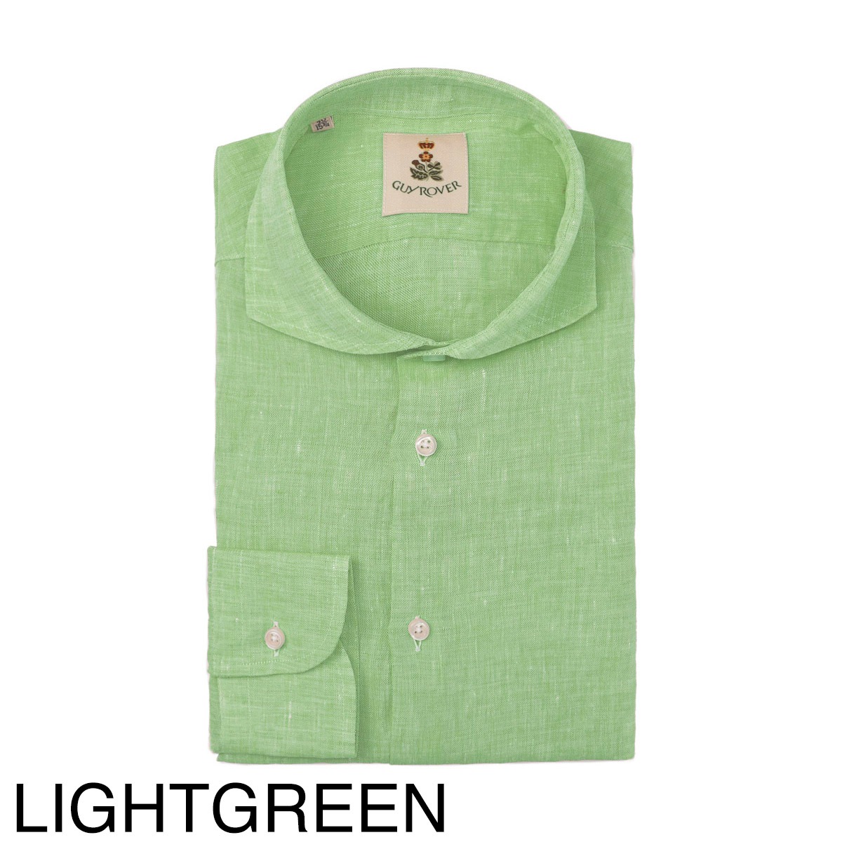 【アウトレット】GUY ROVER ギローバー ホリゾンタルカラー リネンシャツ メンズ