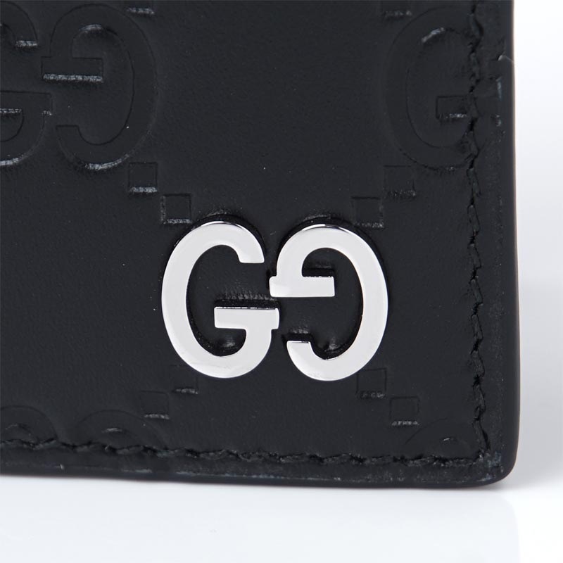 GUCCI グッチ 2つ折り財布 小銭入れ付き/グッチ シグネチャー