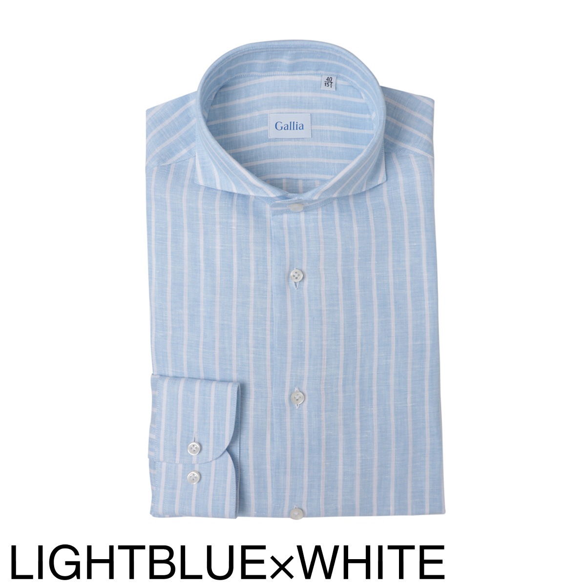 GALLIA ガッリア ホリゾンタルカラー リネンシャツ/総柄シャツ【大きいサイズあり】 メンズ