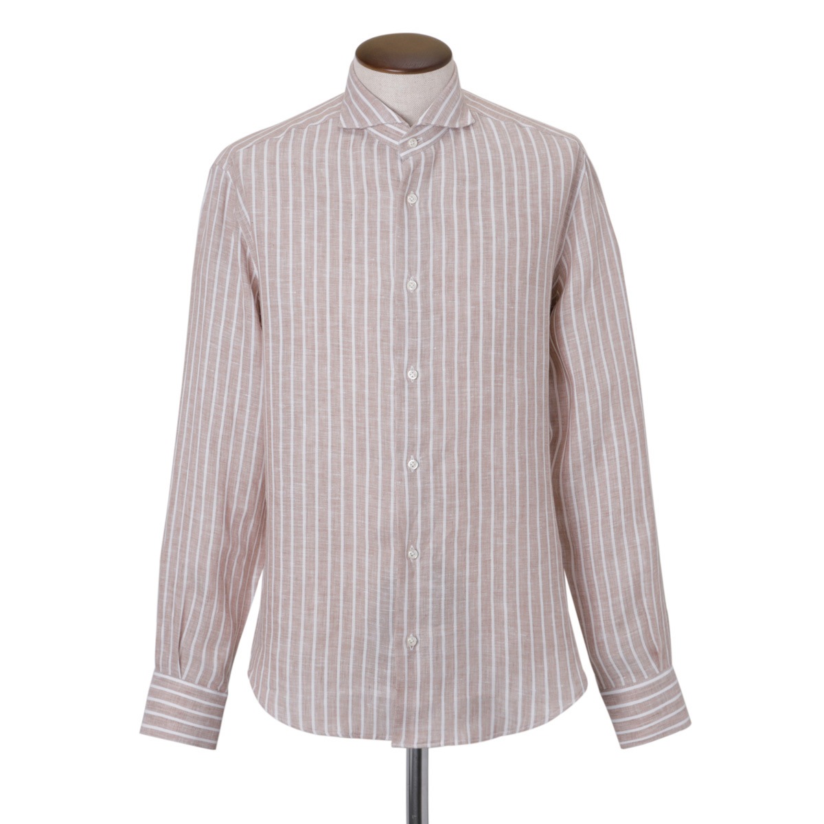 GALLIA ガッリア ホリゾンタルカラー リネンシャツ/総柄シャツ【大きいサイズあり】 メンズ