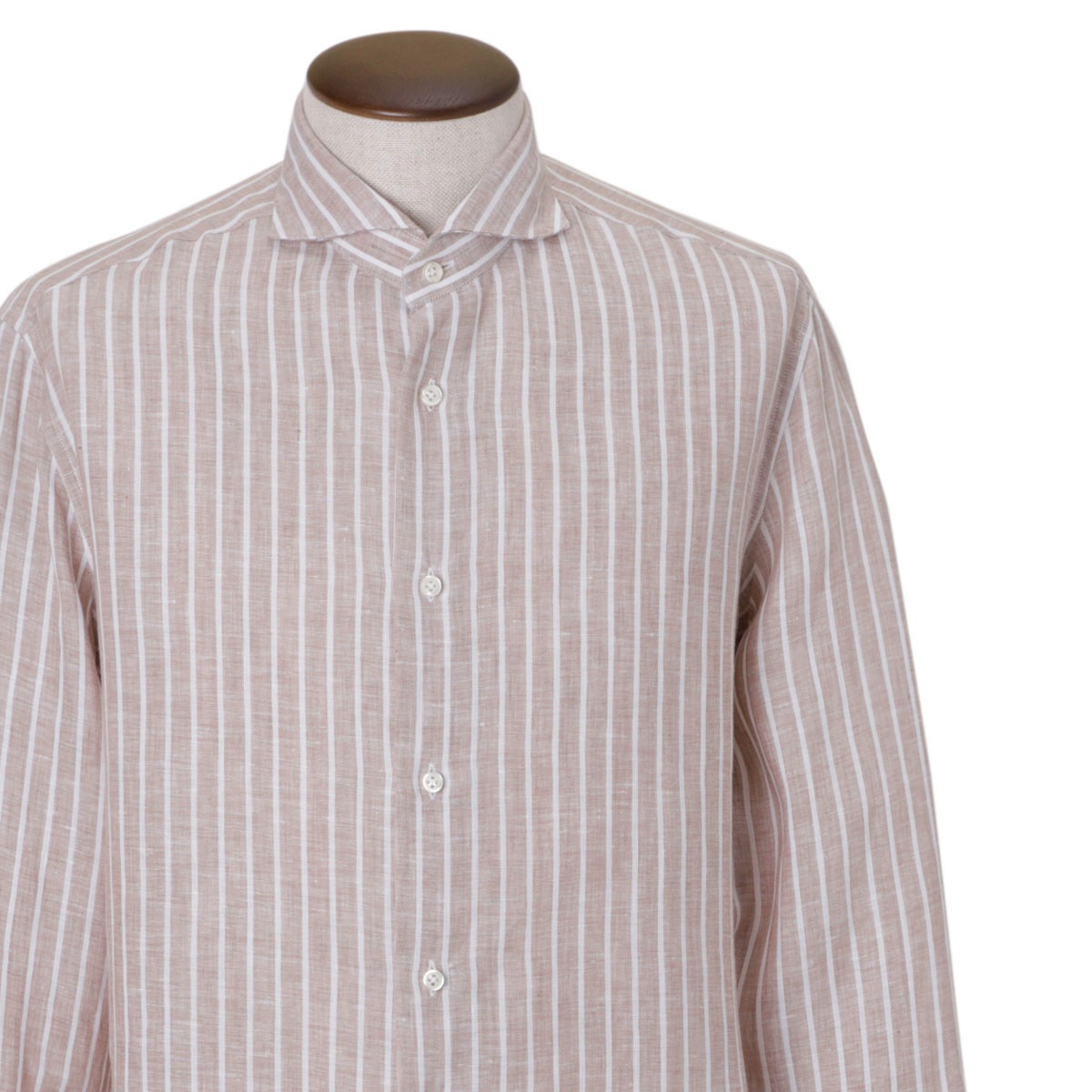 GALLIA ガッリア ホリゾンタルカラー リネンシャツ/総柄シャツ【大きいサイズあり】 メンズ