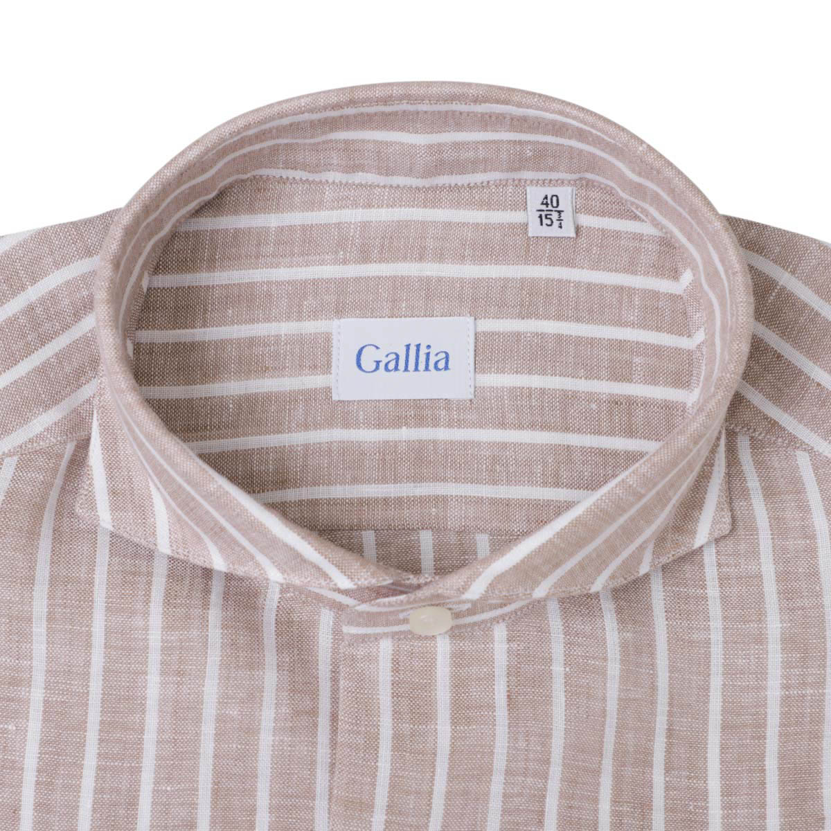 GALLIA ガッリア ホリゾンタルカラー リネンシャツ/総柄シャツ【大きいサイズあり】 メンズ