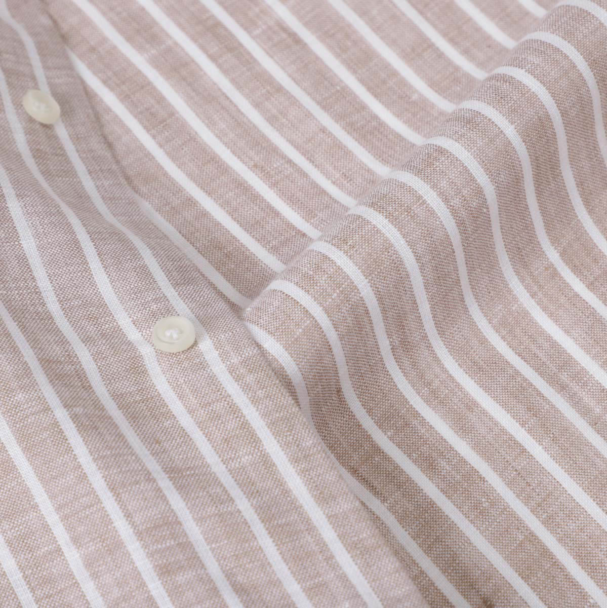 GALLIA ガッリア ホリゾンタルカラー リネンシャツ/総柄シャツ【大きいサイズあり】 メンズ