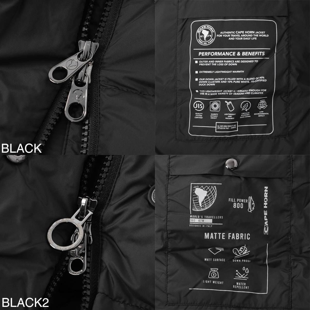 CAPE HORN ケープホーン ダウンコート/UPSALA【大きいサイズあり