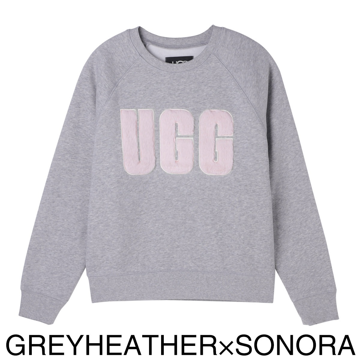 ꒰ UGG ꒱ Madeline Fuzzy Logo Crewneck 水色 UGG® 公式【 マドリン ファジー ロゴ クルーネック|Madeline