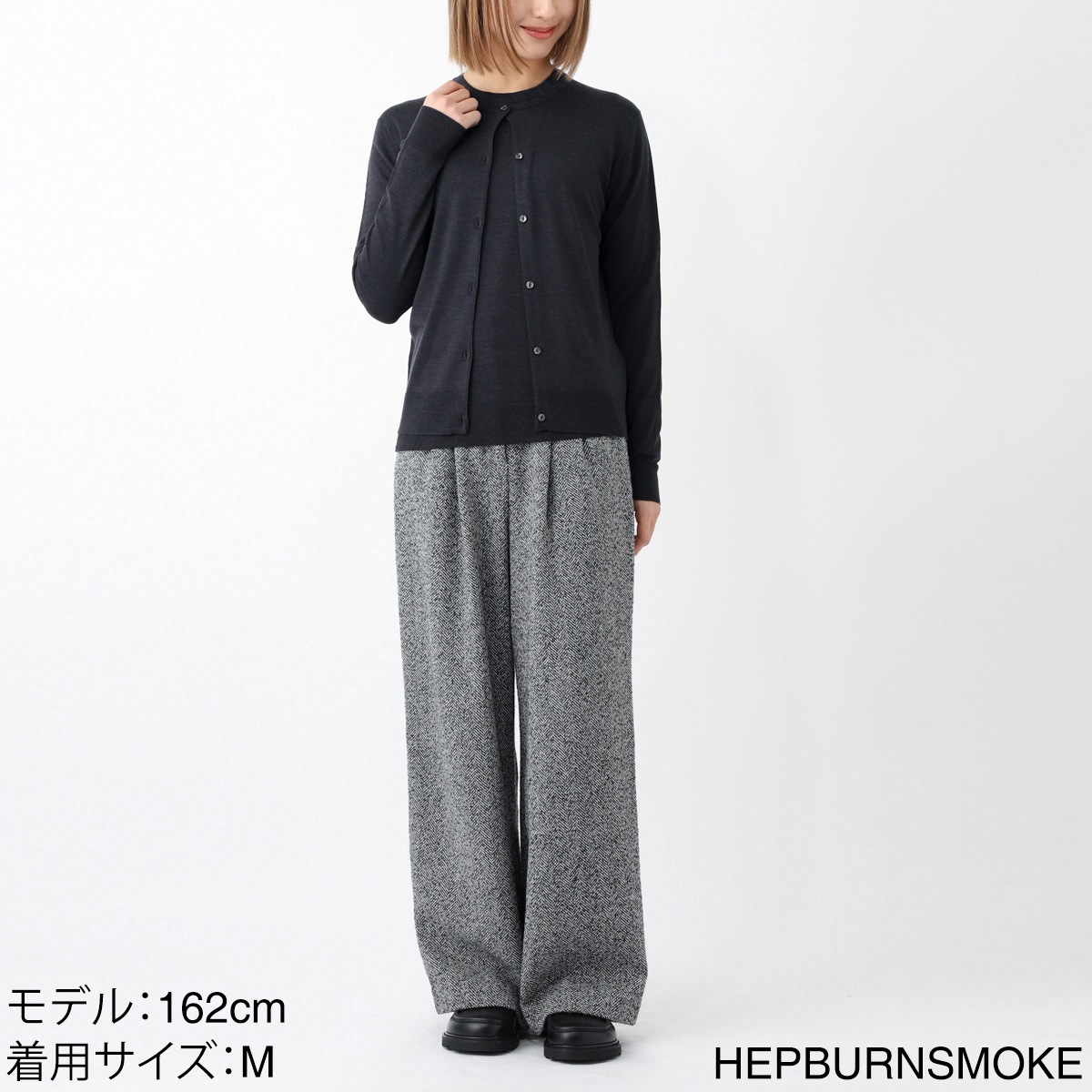 【アウトレット】【ラスト1点】JOHN SMEDLEY ジョンスメドレー クルーネック カーディガン/MILLY エクストラファインメリノウール 30ゲージ MODERN FIT レディース